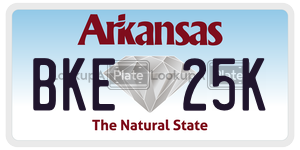 BKE25K  license plate in AR
