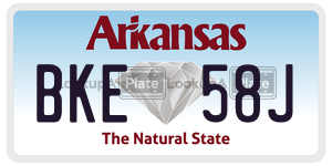 BKE58J  license plate in AR