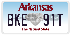 BKE91T  license plate in AR