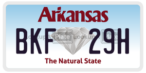 BKF29H  license plate in AR
