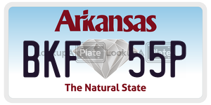 BKF55P  license plate in AR