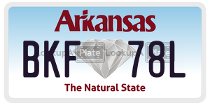 BKF78L  license plate in AR