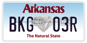 BKG03R  license plate in AR