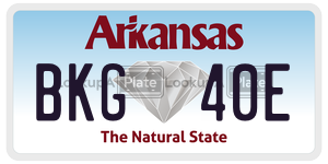 BKG40E  license plate in AR