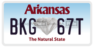 BKG67T  license plate in AR