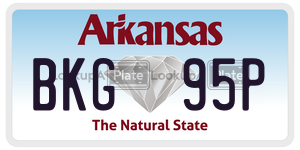 BKG95P  license plate in AR