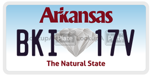 BKI17V  license plate in AR