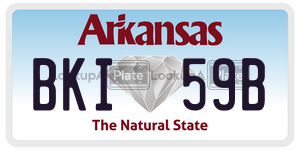 BKI59B  license plate in AR