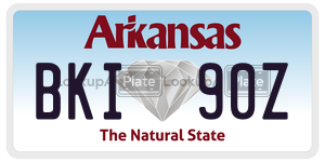 BKI90Z  license plate in AR