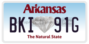 BKI91G  license plate in AR