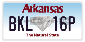 BKL16P  license plate in AR
