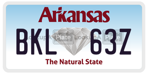 BKL63Z  license plate in AR