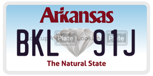 BKL91J  license plate in AR