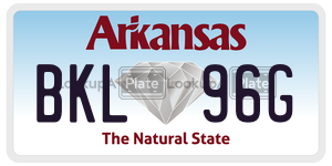 BKL96G  license plate in AR