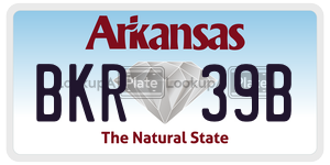 BKR39B  license plate in AR
