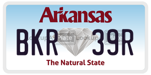 BKR39R  license plate in AR