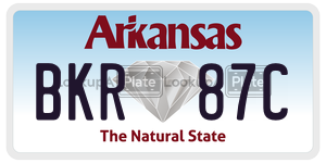 BKR87C  license plate in AR