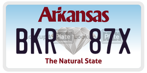 BKR87X  license plate in AR
