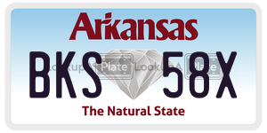 BKS58X  license plate in AR