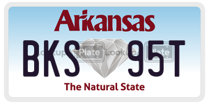 BKS95T  license plate in AR