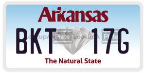 BKT17G  license plate in AR