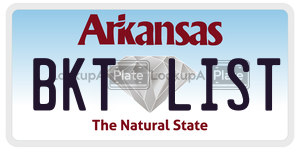 BKTLIST  license plate in AR