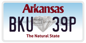 BKU39P  license plate in AR