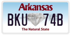 BKU74B  license plate in AR