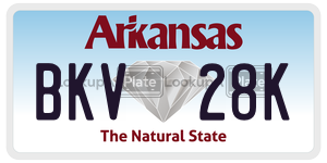 BKV28K  license plate in AR