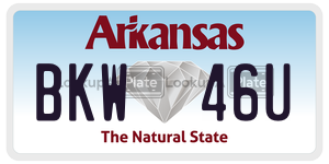 BKW46U  license plate in AR