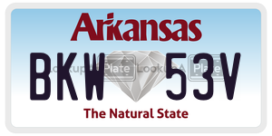 BKW53V  license plate in AR