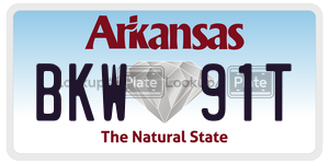 BKW91T  license plate in AR