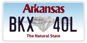 BKX40L  license plate in AR