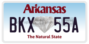 BKX55A  license plate in AR