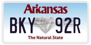 BKY92R  license plate in AR