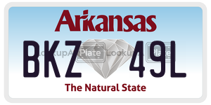 BKZ49L  license plate in AR