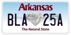 BLA25A  license plate in AR