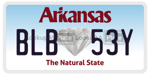 BLB53Y  license plate in AR