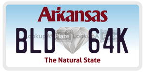 BLD64K  license plate in AR