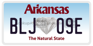 BLJ09E  license plate in AR
