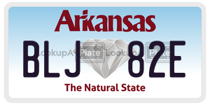BLJ82E  license plate in AR