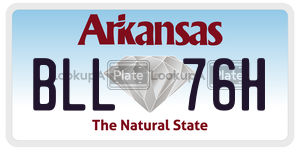 BLL76H  license plate in AR