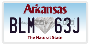 BLM63J  license plate in AR