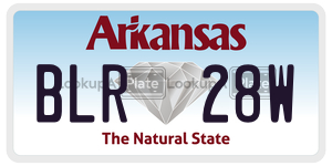 BLR28W  license plate in AR