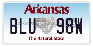 BLU98W  license plate in AR