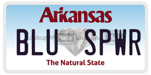 BLUSPWR  license plate in AR