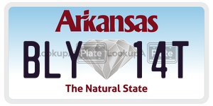 BLY14T  license plate in AR