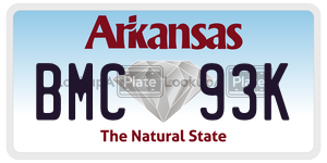 BMC93K  license plate in AR