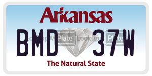 BMD37W  license plate in AR