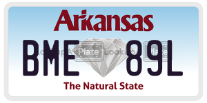 BME89L  license plate in AR